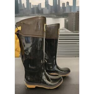 Joules Evedon Black Tall Rain Boots Women’s US Size 9 Waterproof